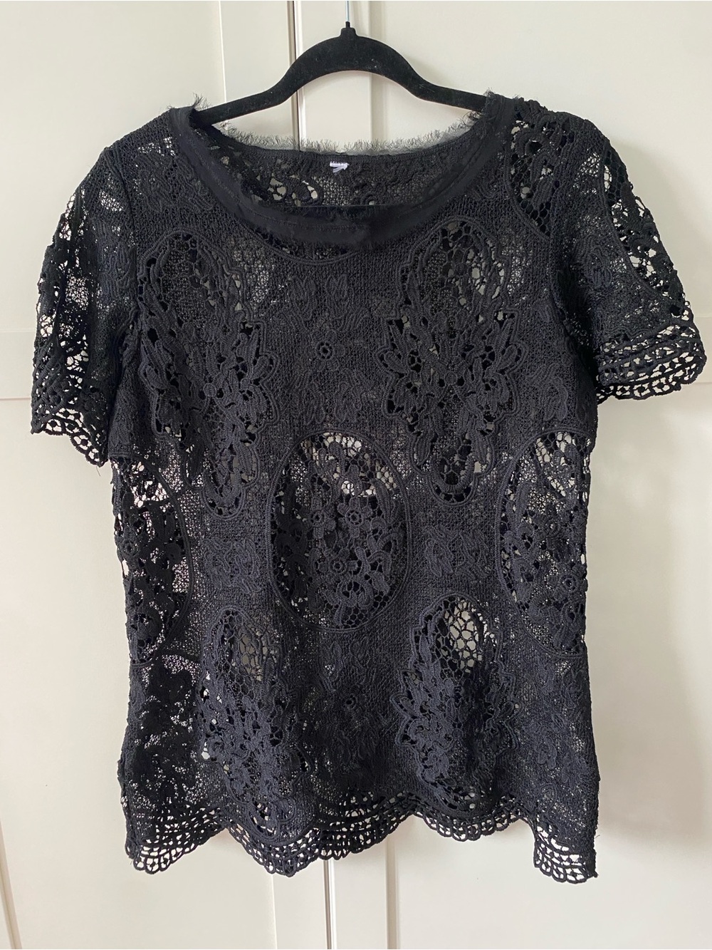 Vintage Floral Lace Top Black Sheer Top |Whimsigoth Fairy Grunge Festival